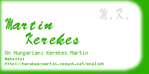 martin kerekes business card